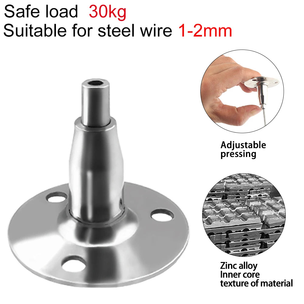 suspension câble métallique argenté ajustable vis moderne cadre photo publicité