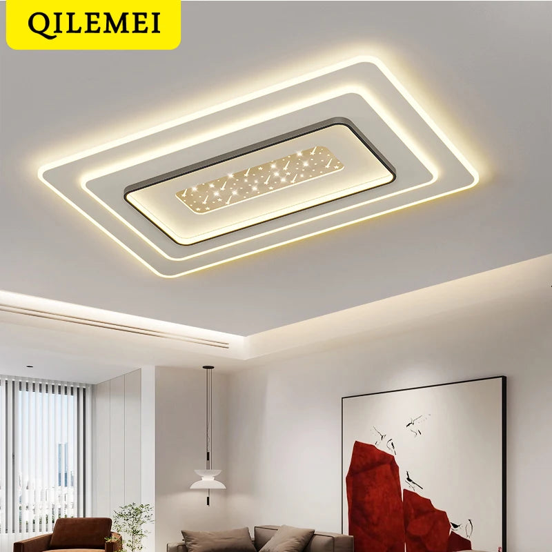 plafonnier led moderne blanc doré minimaliste éclairage cuisine chambre salon