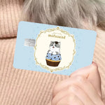 sticker carte crédit dessin animé chats biscuits mofusand waterproo