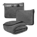 couverture velours corail portable anti boulochage voyage pique nique sac rangement gris compact