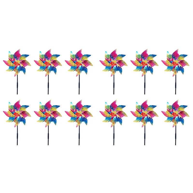 décorations extérieures multicolores spinners festifs planter lawn yard irisés.reflecteurs.pinwheels.translucides