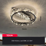 plafonnier crystal argenté moderne interrupteur bouton 2000 82000 lumens 15 30m²
