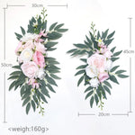 bouquet artificiel blanc vert décoration intérieure fleurs feuilles classique soie maison festive