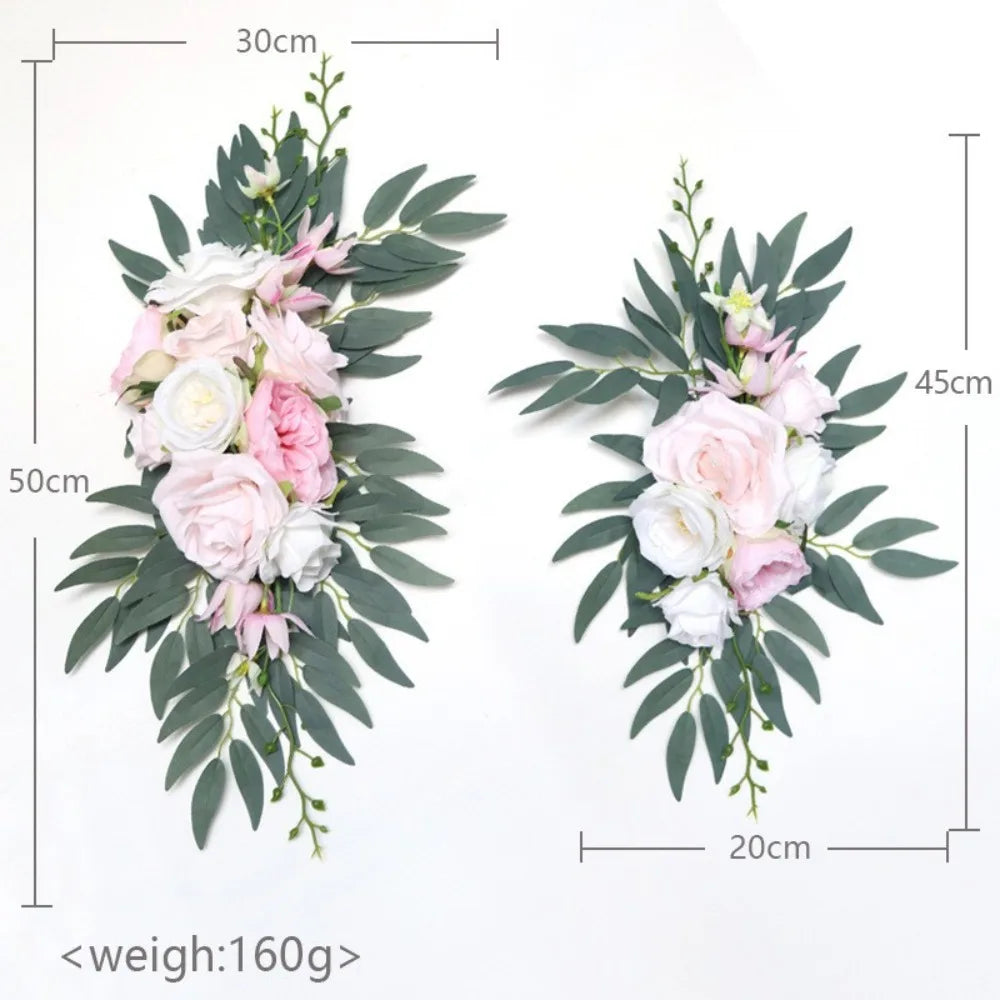 bouquet artificiel blanc vert décoration intérieure fleurs feuilles classique soie maison festive