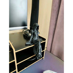 statue gothique reine robe noire satinée classique occasion noël valentin anniversaire nouveauannée