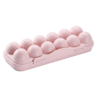 boîtes rangement œufs carton 12 18 places compartiments arrondis moderne minimaliste couleurs rose blanc