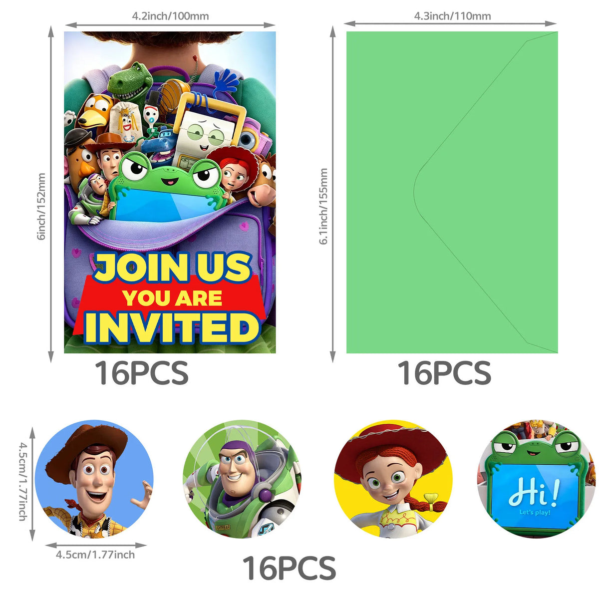 accessoires fête toy story figurines personnages masques yeux boîtes dragées pailles autocollants enveloppes multicolore