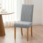 housses chaise moderne gris rayures ondulées polyester élasthanne unies mariage banquet