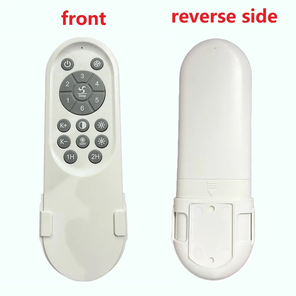 contrôleur lumière ventilateur blanc moderne télécommande variateur intensité six vitesses led application smartphone