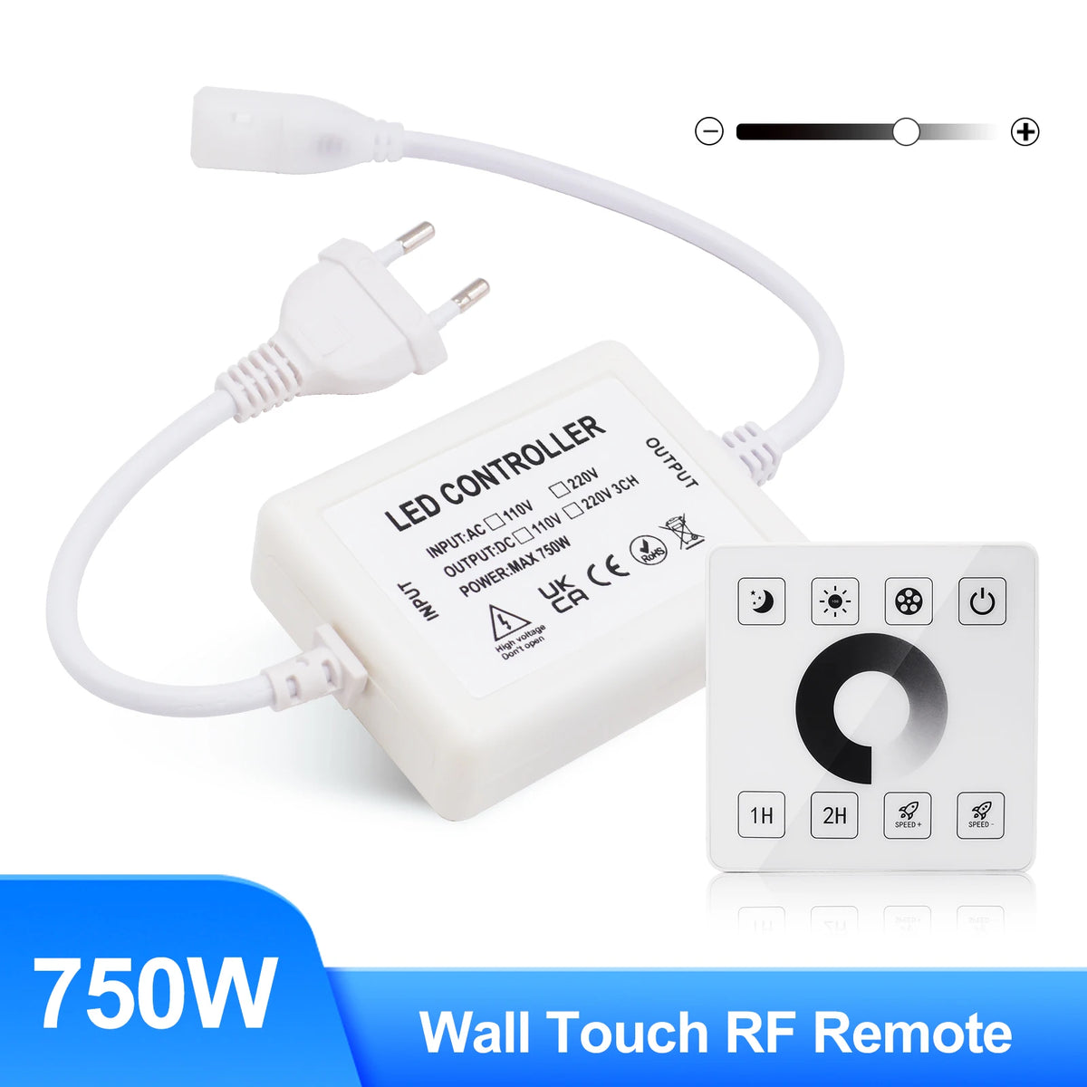 contrôleur led bluetooth wifi 750w 23touches télécommande ir moderne blanc