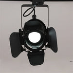 spot lumineux noir moderne tringle led éclairage industriel interrupteur bouton