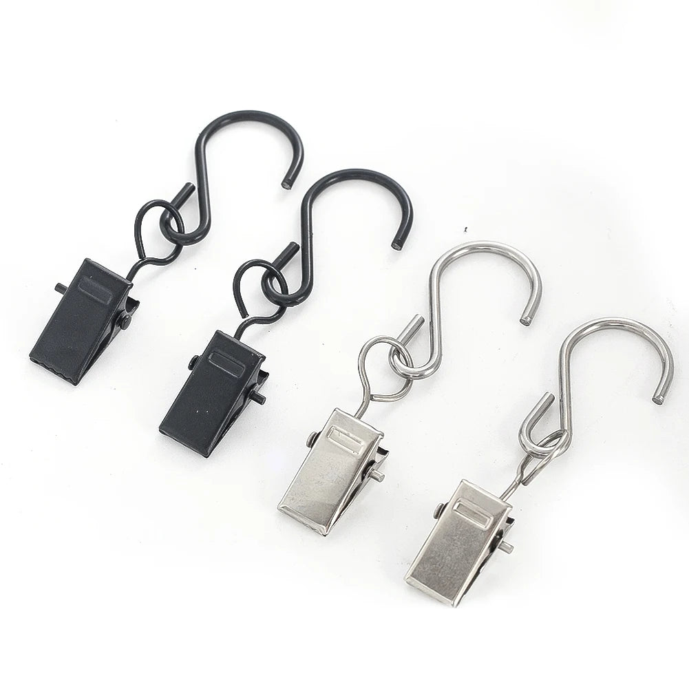 clips suspension noir argenté moderne 10 pièces métal sans motif opacité