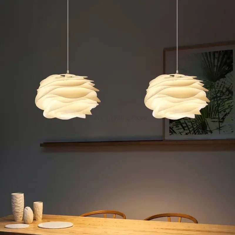 suspension lumineuse blanc rayures circulaires moderne câble suspendu flux lumineux 2000 82000 pvc opaque