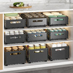 paniers rangement noir clips fixation moderne utilisation multiple réutilisable métal domestique cuisine storage multifonctionnel