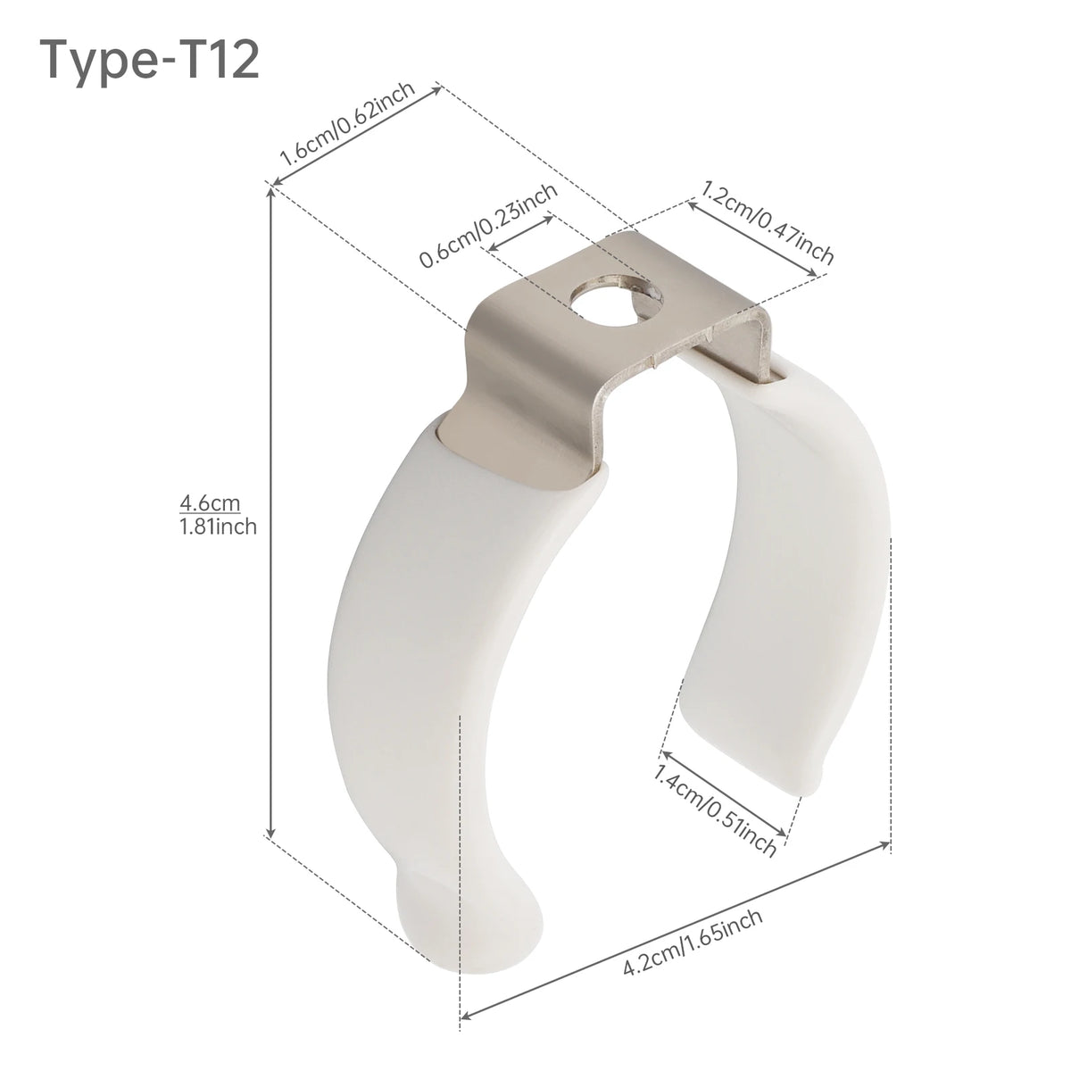 clips fixation blanc nickel moderne acier inoxydable t5 t6 t8 t10 t12 led