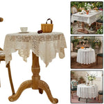 nappe table dentelle blanche fleur classique réception mariage pâques opacité réutilisable festive
