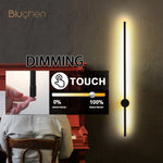 lampe murale moderne noire led tactile réglable 550 800 1000 1200 mm