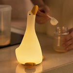 veilleuse led rechargeable canard mignon blanc jaune lampes enfants chambre coucher cadeau anniversaire