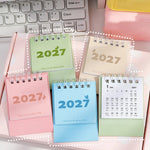 calendrier minimaliste spirale couleurs douces pages notes 2027 mémorisables moderne
