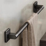 porte serviettes mural adhésif gris moderne salle bain support rangement horizontal serviettes bouteilles d'eau