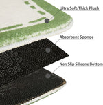 tapis bain multicolore arc ciel antidérapant absorbant moderne chats fleurs cactus polyester