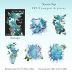 autocollants muraux abstraits papillons fleurs galaxie modernes bleus violets dorés noirs