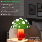 lampe poser champignon enfant rechargeable usb led rouge blanc vert violet bleu moderne chambre