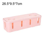 boîte rangement câbles rose clair moderne pratique 26cm 9,5cm 7cm