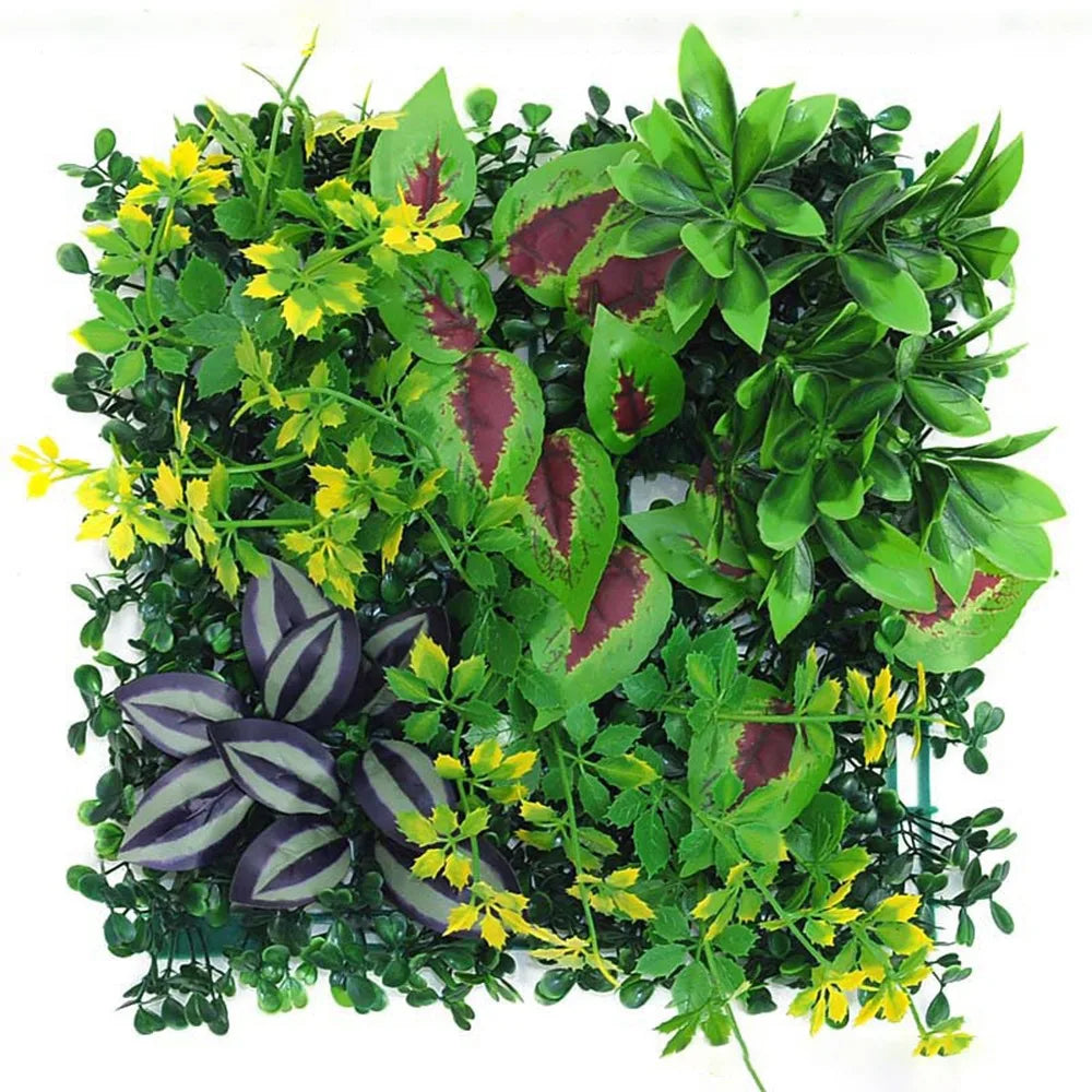 plantes artificielles feuilles vert rouge violet blanc modernes naturelles 25cm 25cm