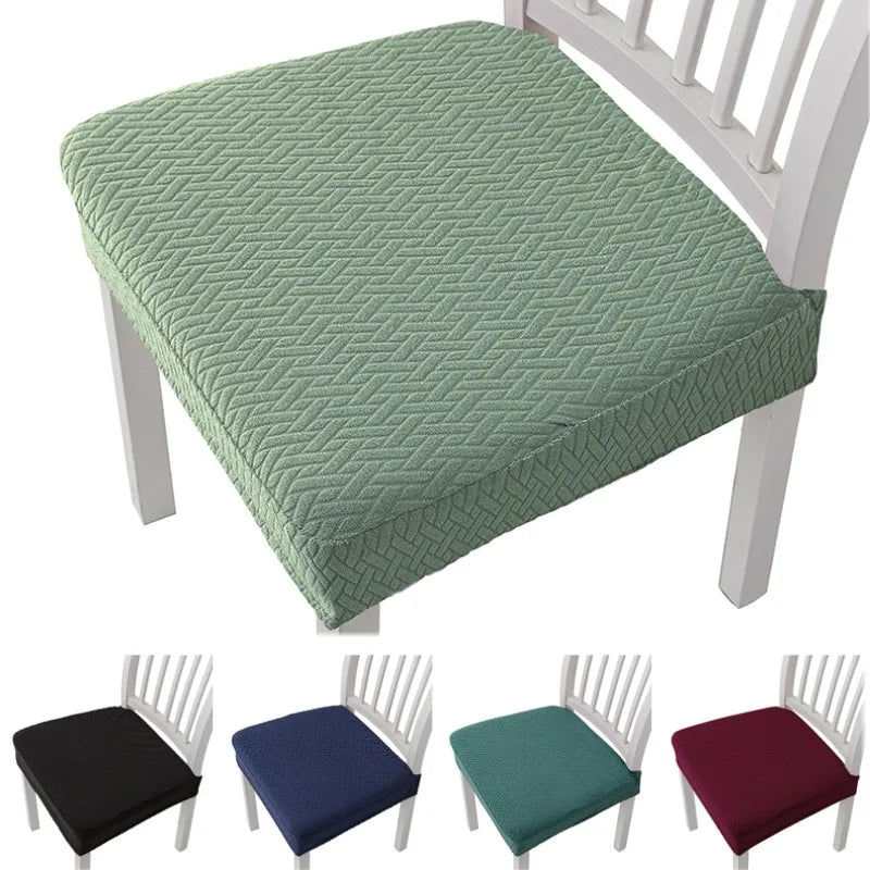 coussin chaise moderne tissé carreaux noir gris vert beige élasthanne polyester lavable adhésif protection