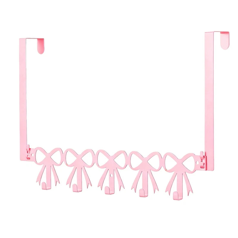 porte clés porte sacs moderne clips coeurs nœuds rose pastel fixations clips utilisation multiple