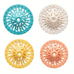 filtre bain moderne perforations bleu blanc jaune orange pratique salle bain
