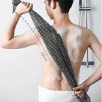 gant bain noir maille fine moderne nettoyage corps antibactérien éponge polyester usage multiple soins