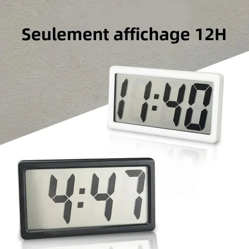 horloge numérique moderne minimaliste blanc noir affichage led piles ag10 incluses