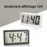 horloge numérique moderne minimaliste blanc noir affichage led piles ag10 incluses