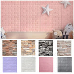 panneaux decoratifs murals adhesifs texture brique moderne marron beige gris résistants l'huile