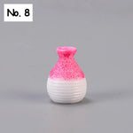 vases résine couleur bleue rose jaune mini paysage décoration jardin moderne