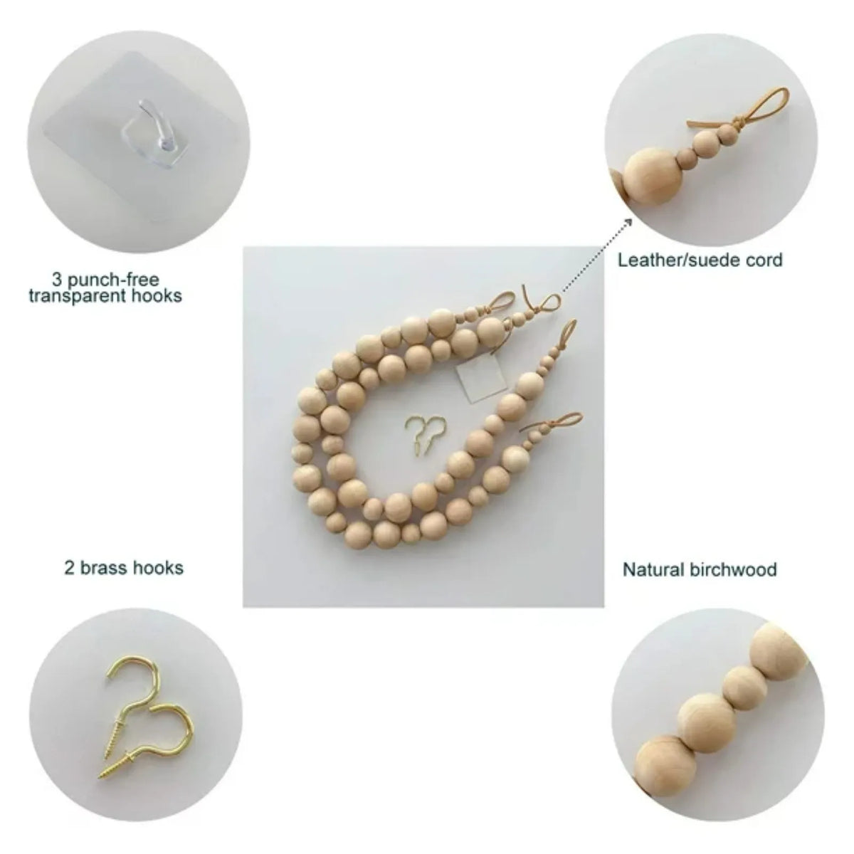 rubans rideau clips métalliques beige clair moderne accessoires rideaux décor maison textiles
