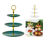 support desserts étages transparent moderne gâteaux fruits fourchettes dorées anniversaire mariage