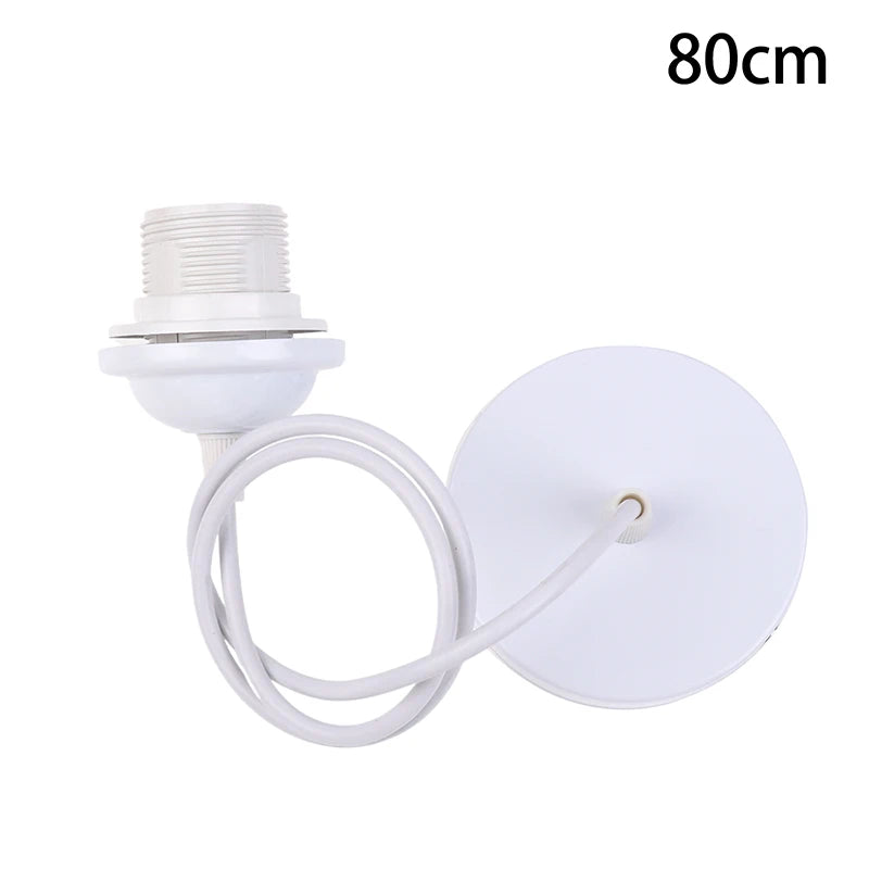 support lampe suspendue moderne minimaliste noir blanc rond lisse 50cm 80cm 120cm 200cm