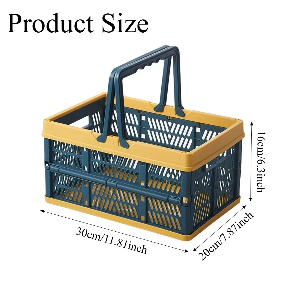 panier pliable rangement stockage vert bleu moderne utilisation multiple respectueux environnement pliables empilables organisateur