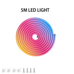 bande lumineuse led rgbic néon 10m contrôleur zigbee télécommande moderne