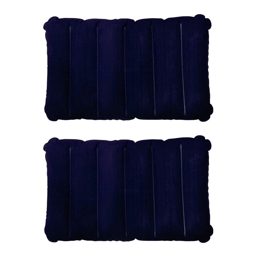 coussin gonflable voyage bleu rouge gris confortable portable valve gonflage