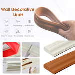autocollants muraux adhésifs 5m orange blanc marron profilés texturés décoration mur classique bricolage DIY