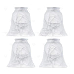 abat jour verre transparent relief floral classique plafonnier luminaire opacité traditionnel fixations invisibles