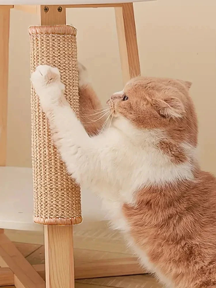 tapis griffoir chat sisal naturel moderne adhésif beige clair protection meuble 40x20cm durable sécurisé