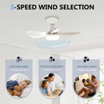 ventilateur blanc moderne 40w led télécommande 52cm grille lumineuse chambre cuisine garage
