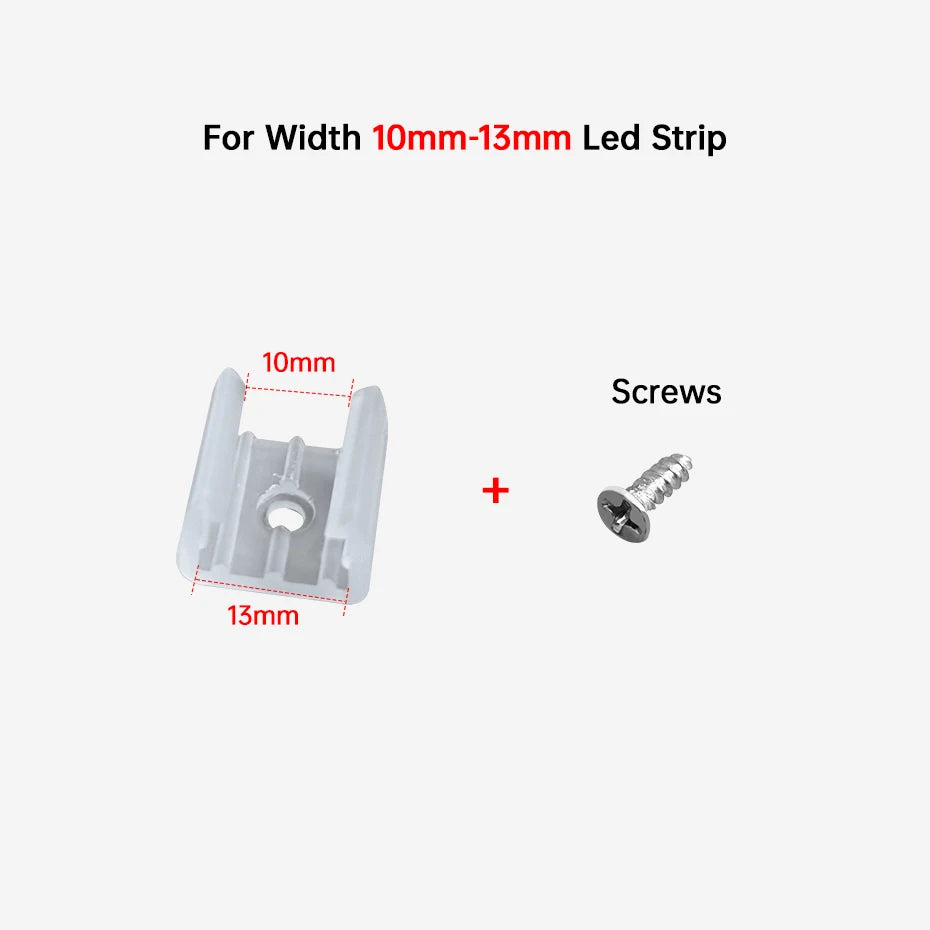 clips fixations rubans led blancs plastique lisse opaques m3 vis 10 13 20mm différents