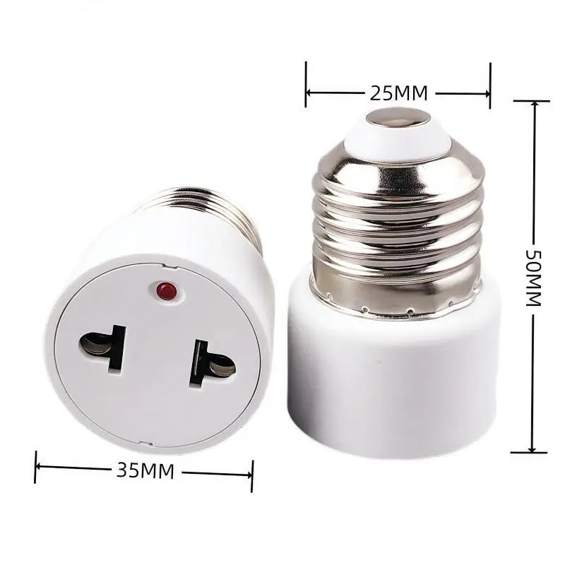 adaptateur prise électrique moderne douille e27 blanc métal lisse bricolage accessoire fixe ampoule support