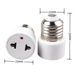adaptateur prise électrique moderne douille e27 blanc métal lisse bricolage accessoire fixe ampoule support